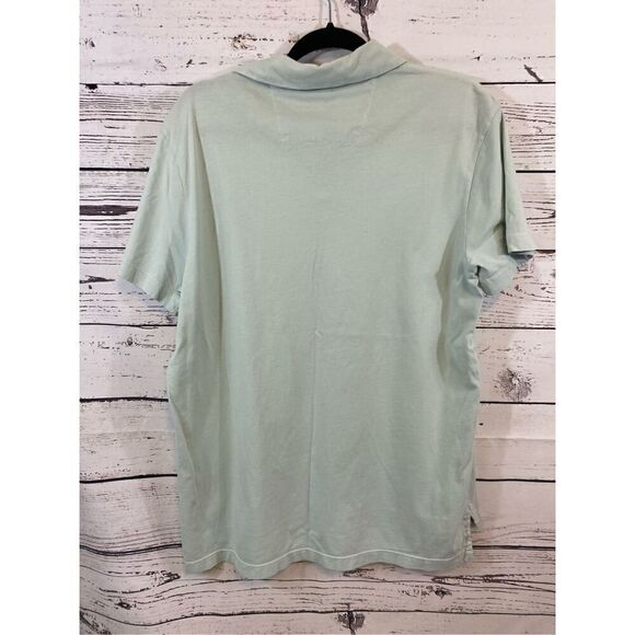 Tailor Vintage Cotton Pale Green Polo Size Medium - Picture 3 of 3